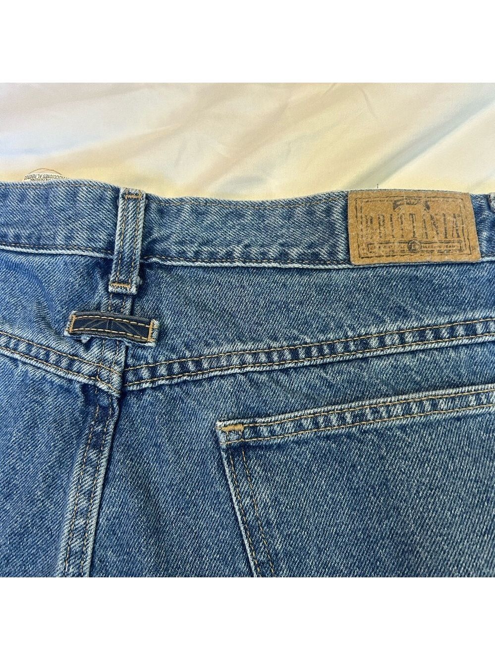 Vintage 90s Brittania Denim Jeans Waist Tapered Leg Womens Size 16 Pleated - Picture 11 of 11